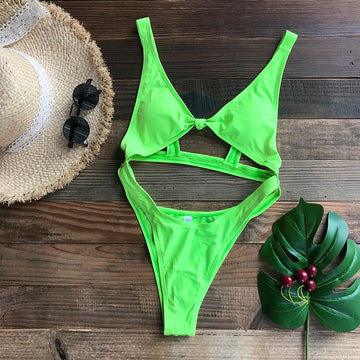 Cut Out Thong Monokini Swimsuit